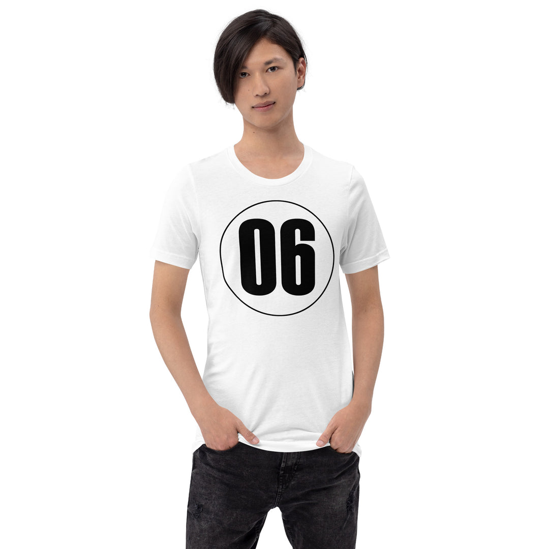 Unisex t-shirt: Black on White 06