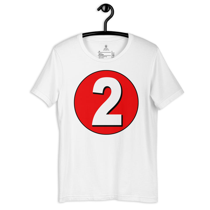 Unisex t-shirt: White on Red 2