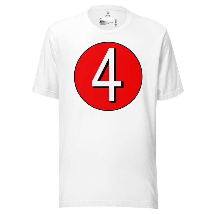 Unisex t-shirt: White on Red 4