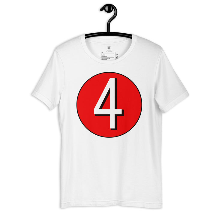 Unisex t-shirt: White on Red 4