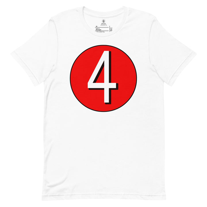 Unisex t-shirt: White on Red 4