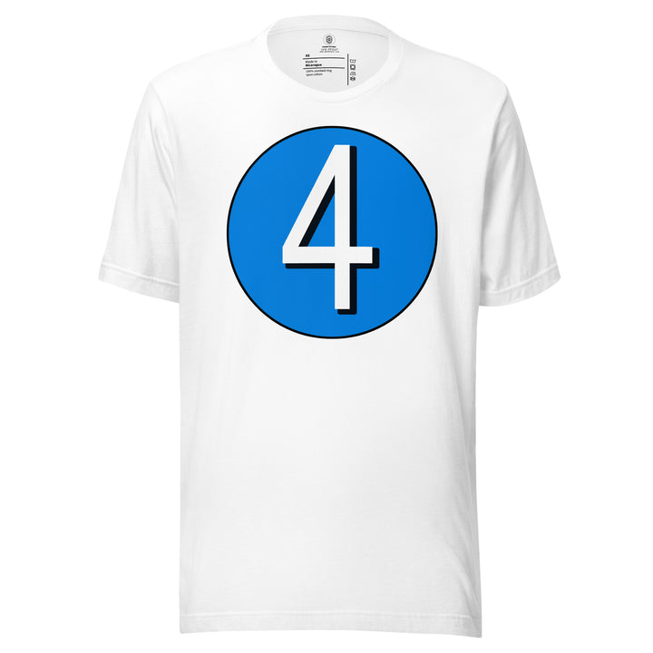 Unisex t-shirt: White on Blue 4