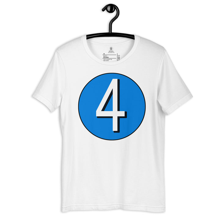 Unisex t-shirt: White on Blue 4