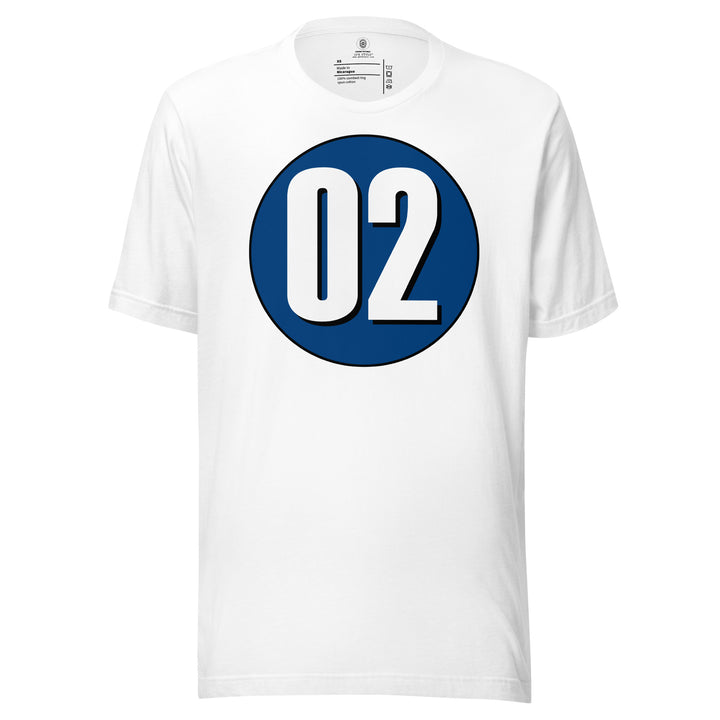 Unisex t-shirt: White on Navy Blue 02