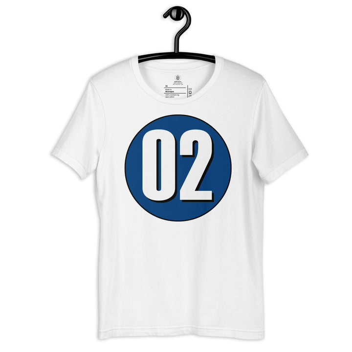 Unisex t-shirt: White on Navy Blue 02