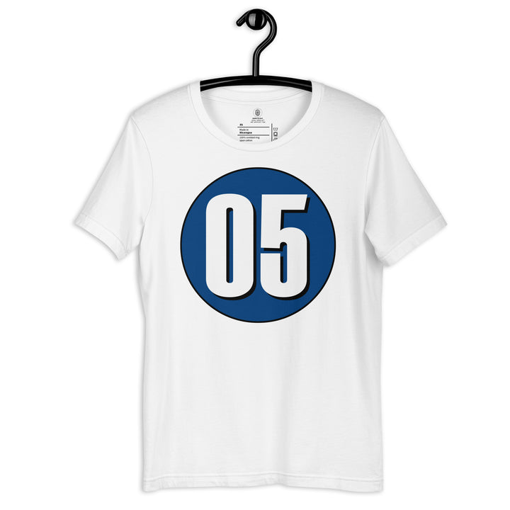 Unisex t-shirt: White on Navy Blue 05