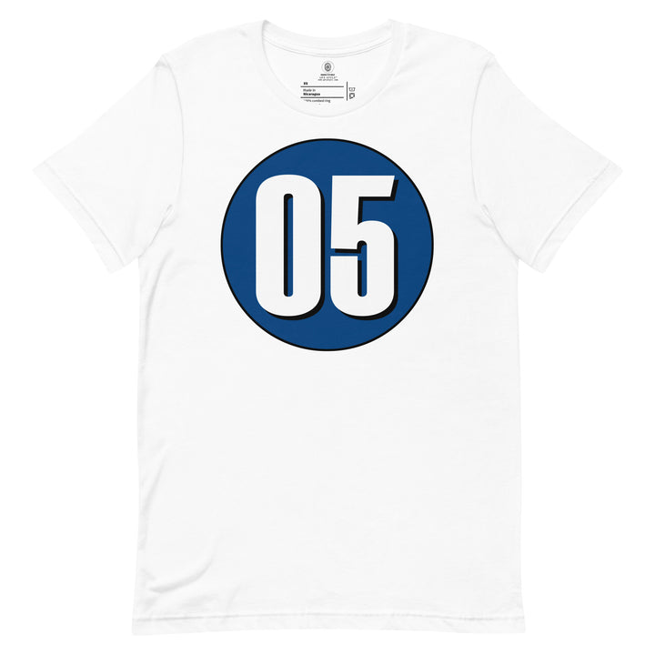 Unisex t-shirt: White on Navy Blue 05