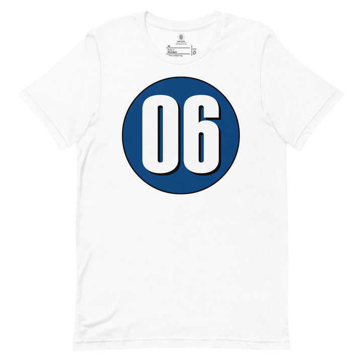 Unisex t-shirt: White on Navy Blue 06