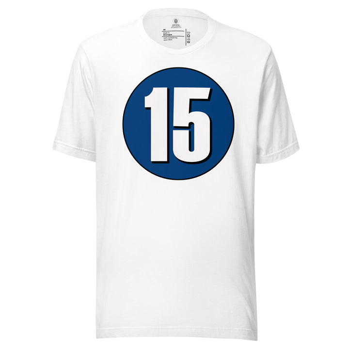 Unisex t-shirt: White on Navy Blue 15