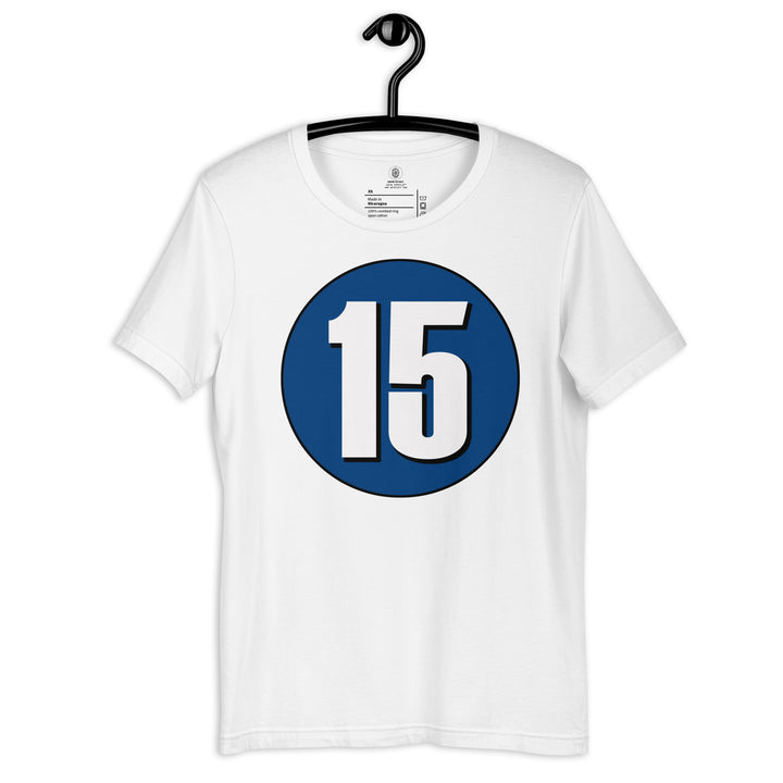 Unisex t-shirt: White on Navy Blue 15