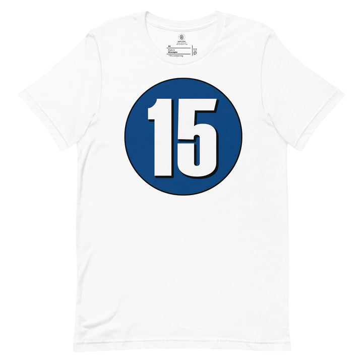 Unisex t-shirt: White on Navy Blue 15