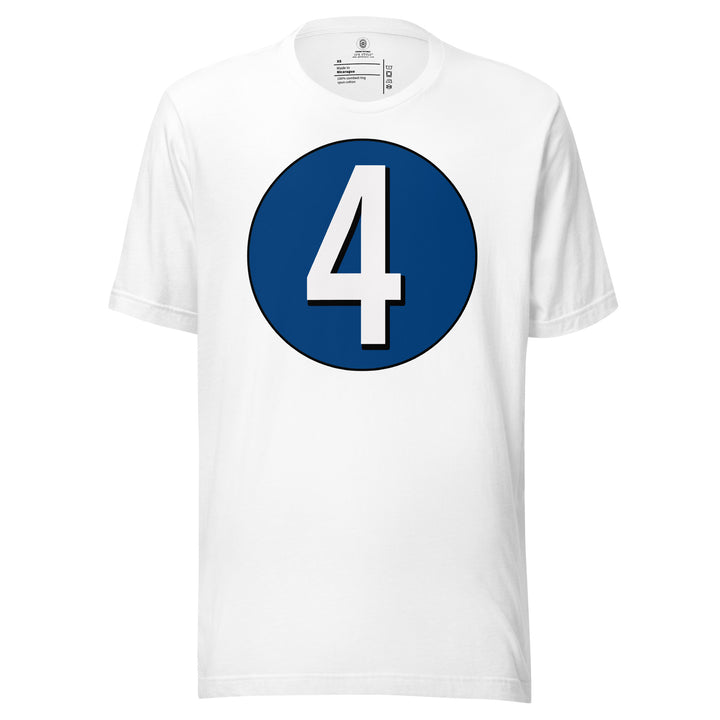 Unisex t-shirt: White on Navy Blue 4