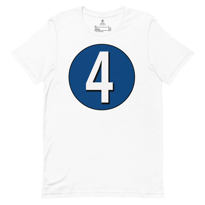 Unisex t-shirt: White on Navy Blue 4