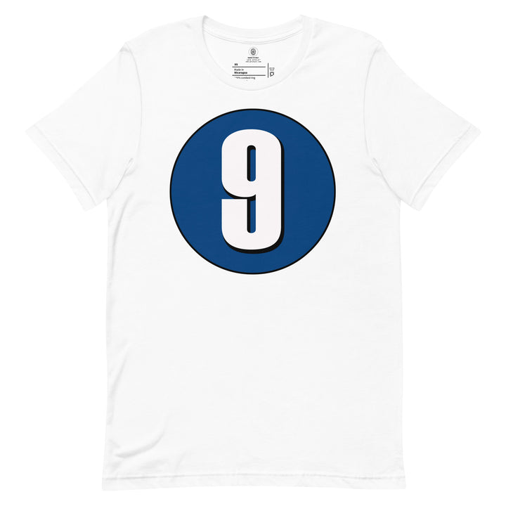 Unisex t-shirt: White on Navy Blue 9