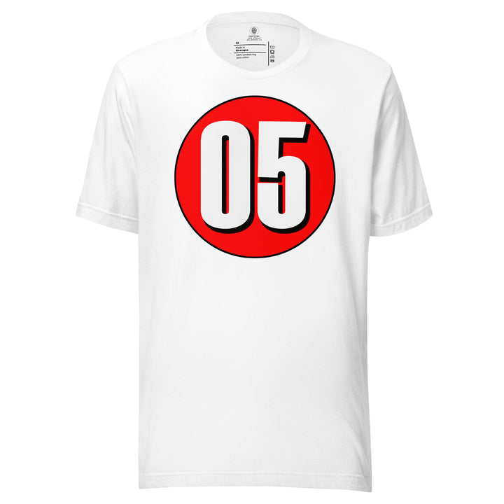 Unisex t-shirt: White on Red 05