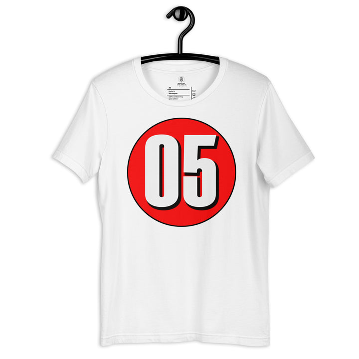 Unisex t-shirt: White on Red 05