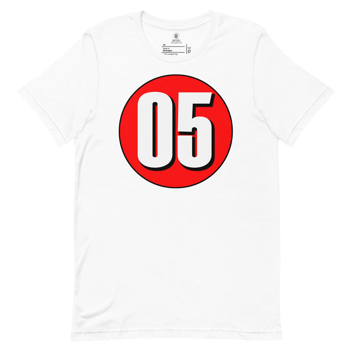 Unisex t-shirt: White on Red 05