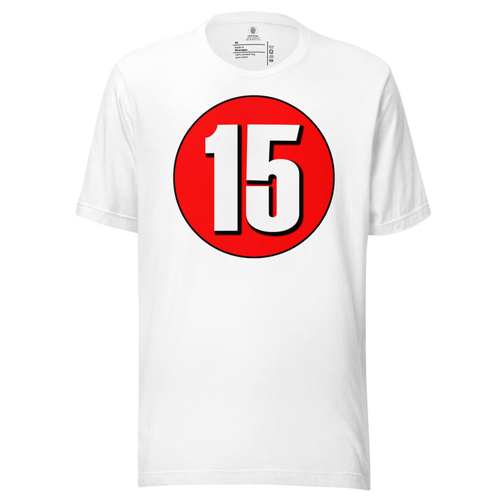 Unisex t-shirt: White on Red 15