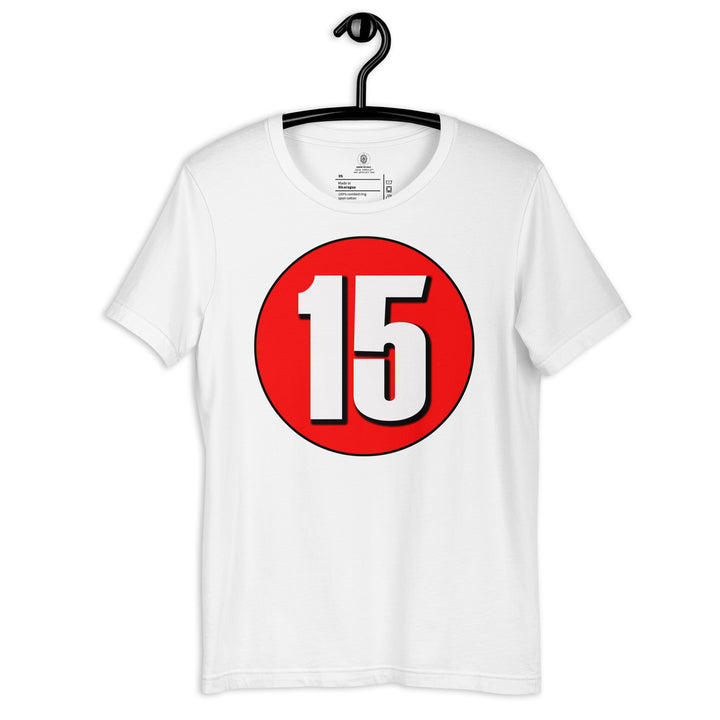 Unisex t-shirt: White on Red 15