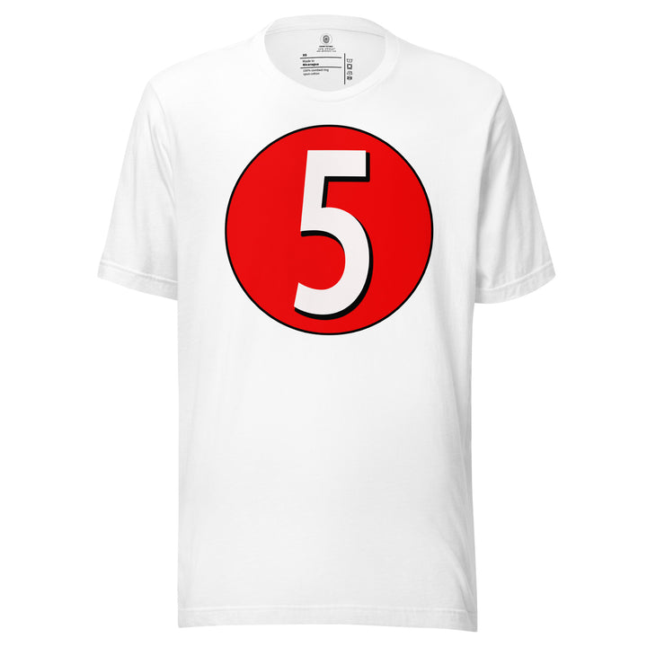 Unisex t-shirt: White on Red 5