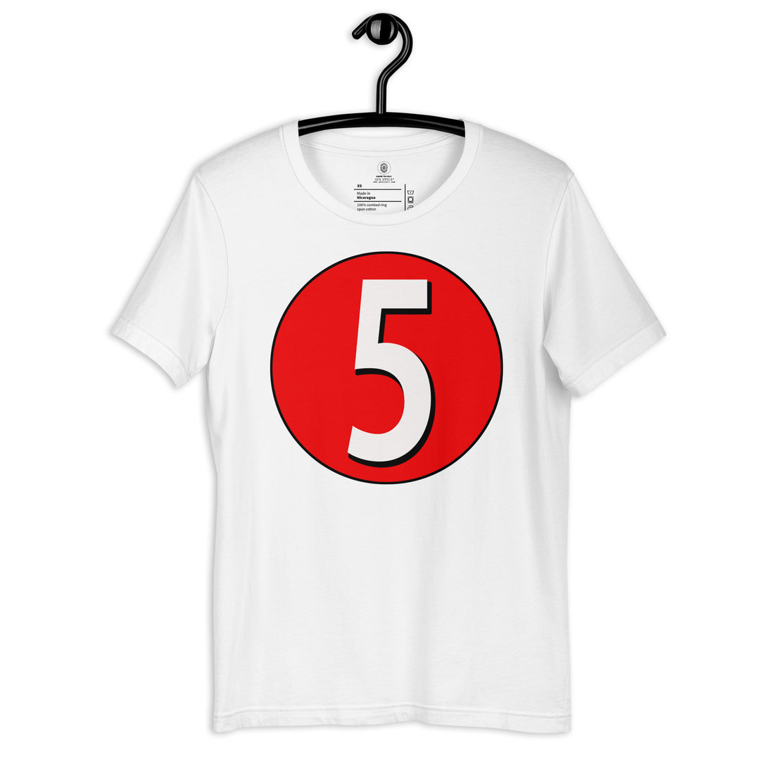 Unisex t-shirt: White on Red 5