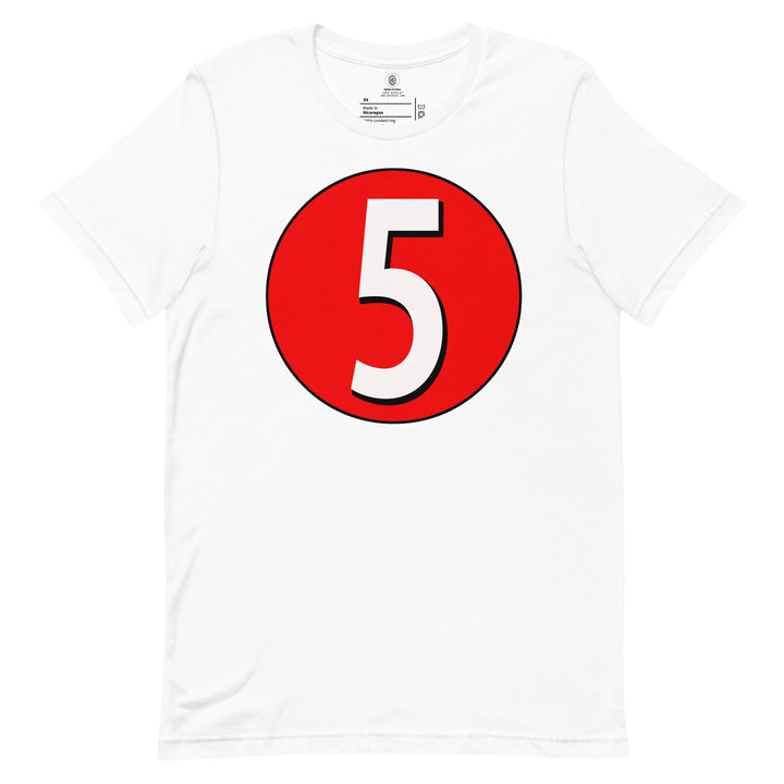 Unisex t-shirt: White on Red 5