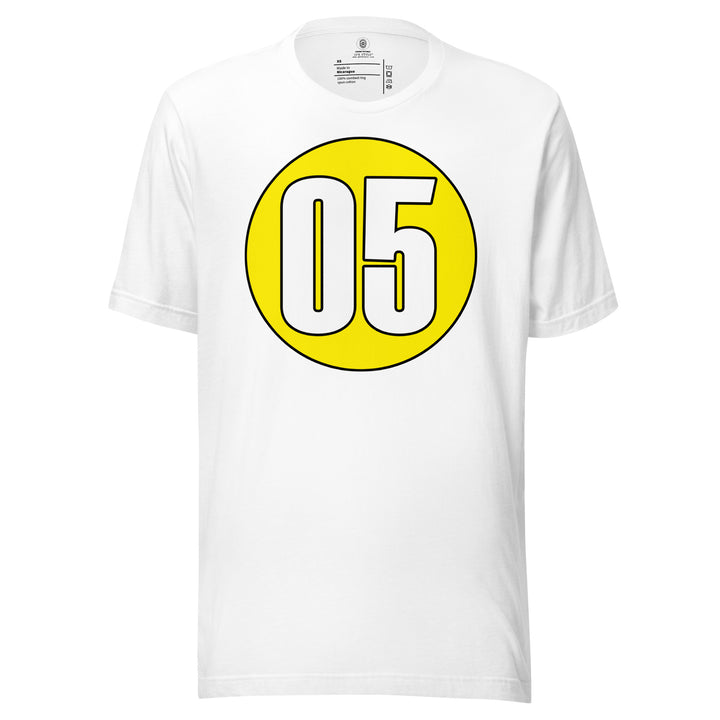 Unisex t-shirt: White on Yellow 05