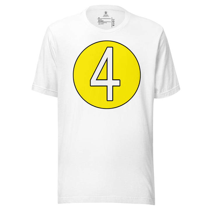 Unisex t-shirt: White on Yellow 4