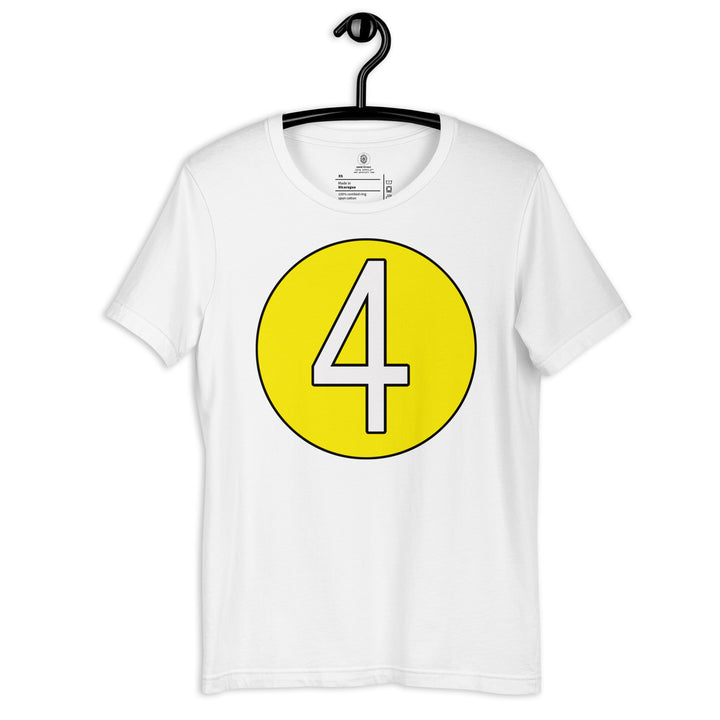 Unisex t-shirt: White on Yellow 4