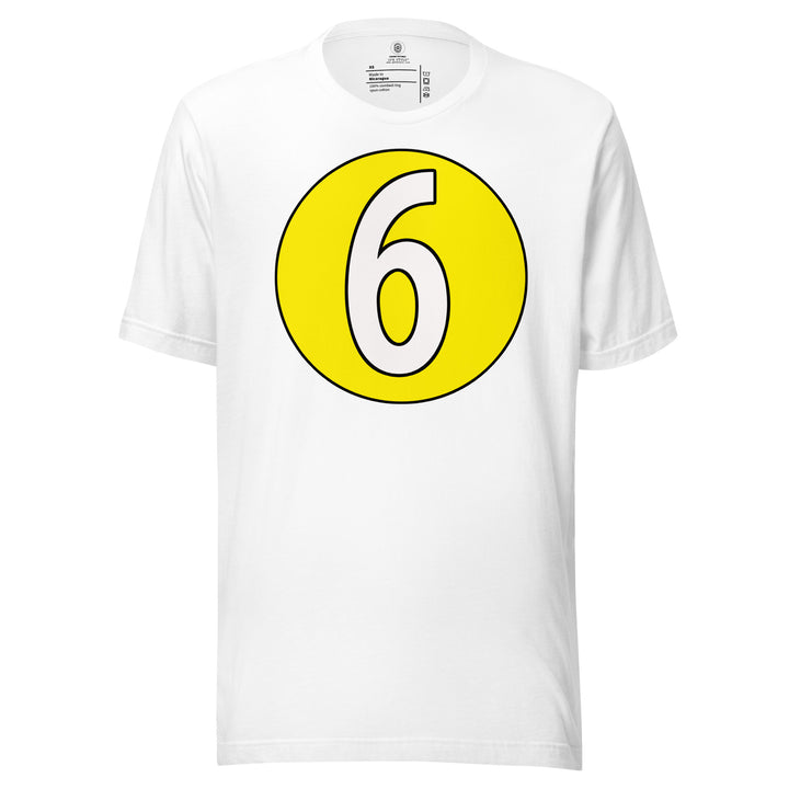 Unisex t-shirt: White on Yellow 6