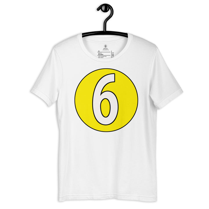 Unisex t-shirt: White on Yellow 6