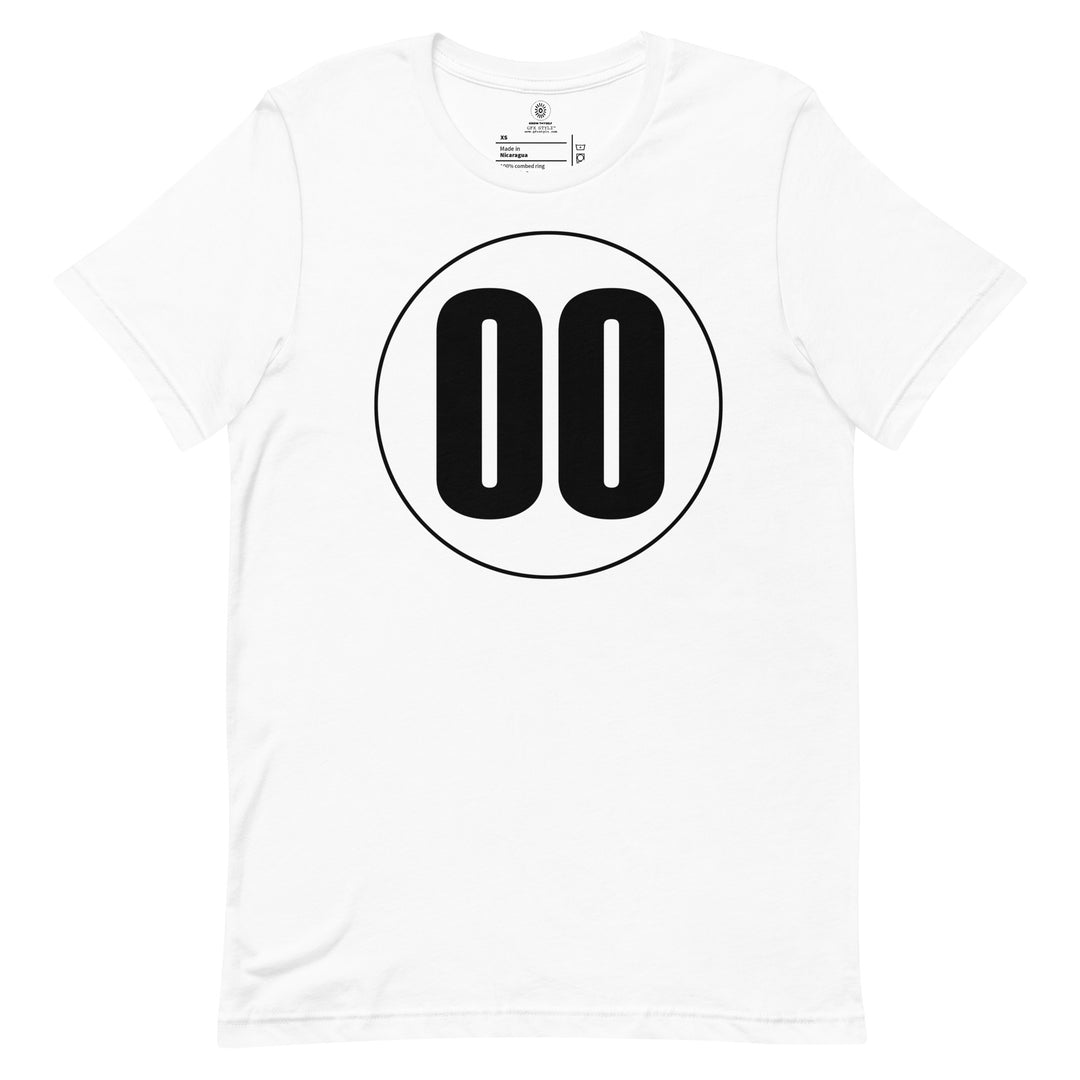 Unisex t-shirt: Black on White 00