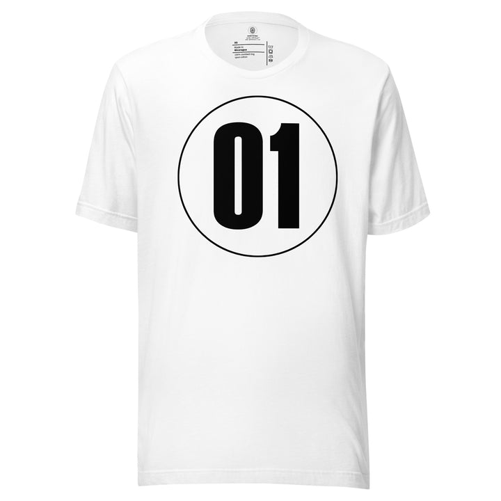 Unisex t-shirt: Black on White  01