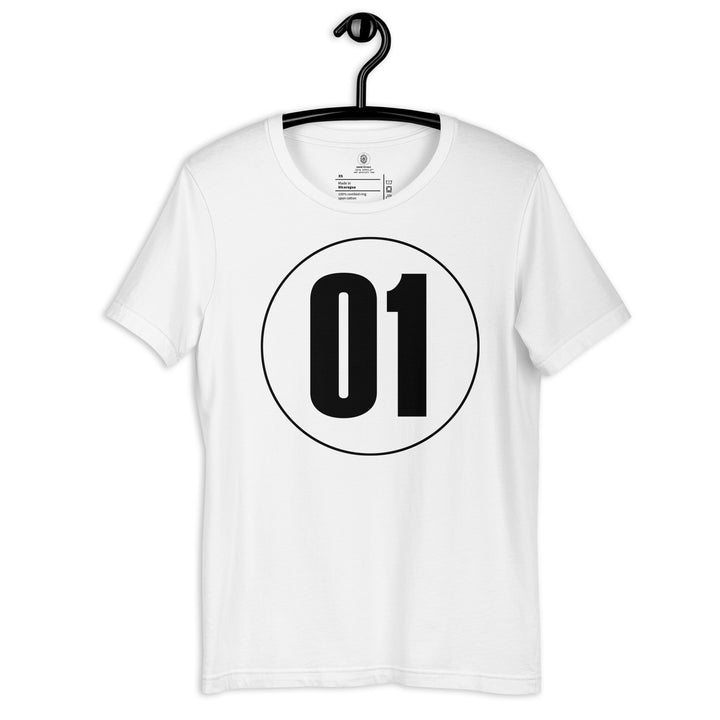 Unisex t-shirt: Black on White  01