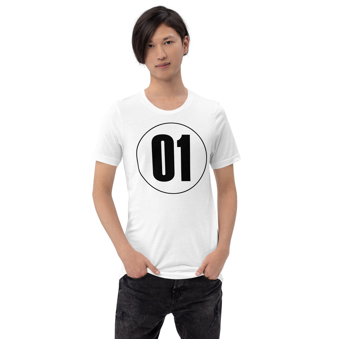 Unisex t-shirt: Black on White  01