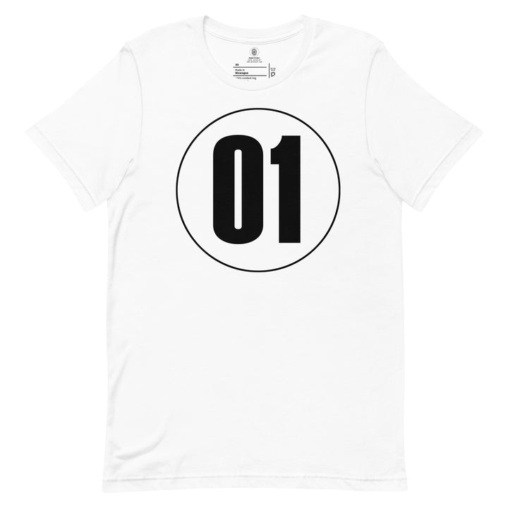 Unisex t-shirt: Black on White  01