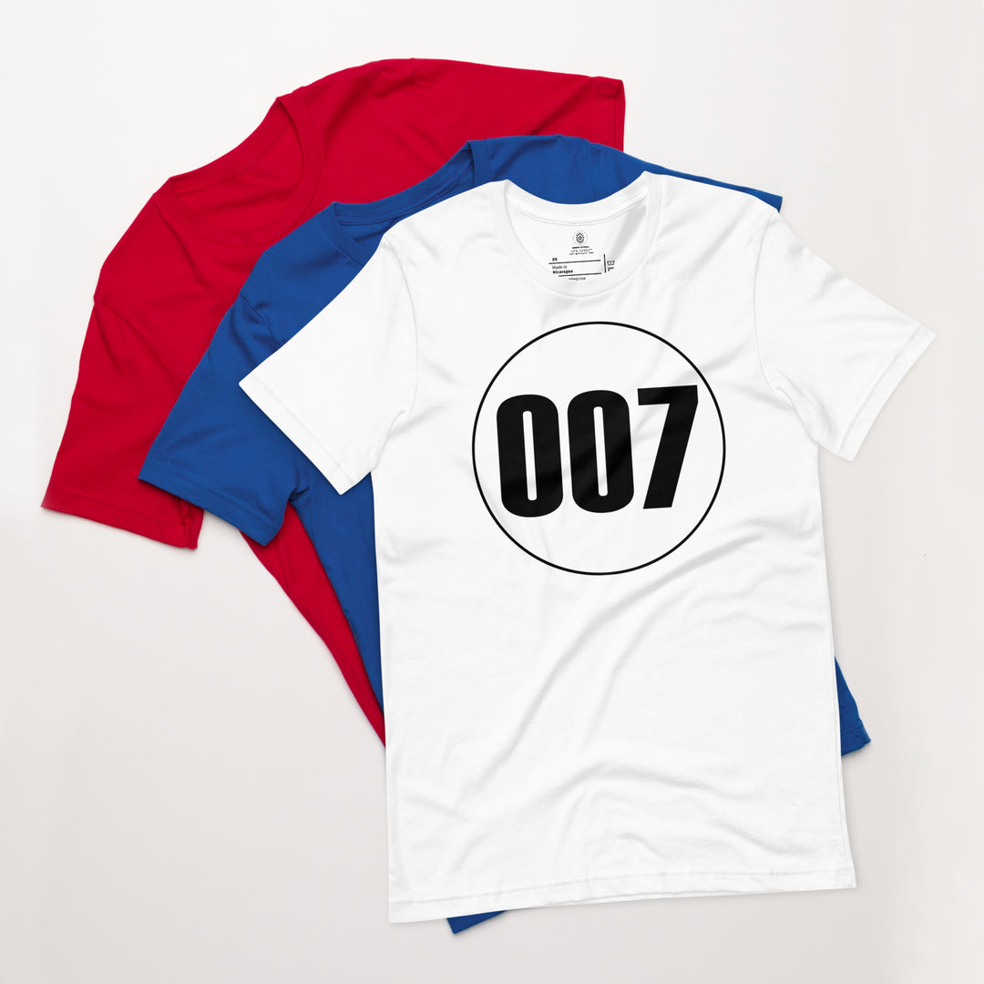 Unisex t-shirt: Black on White 007