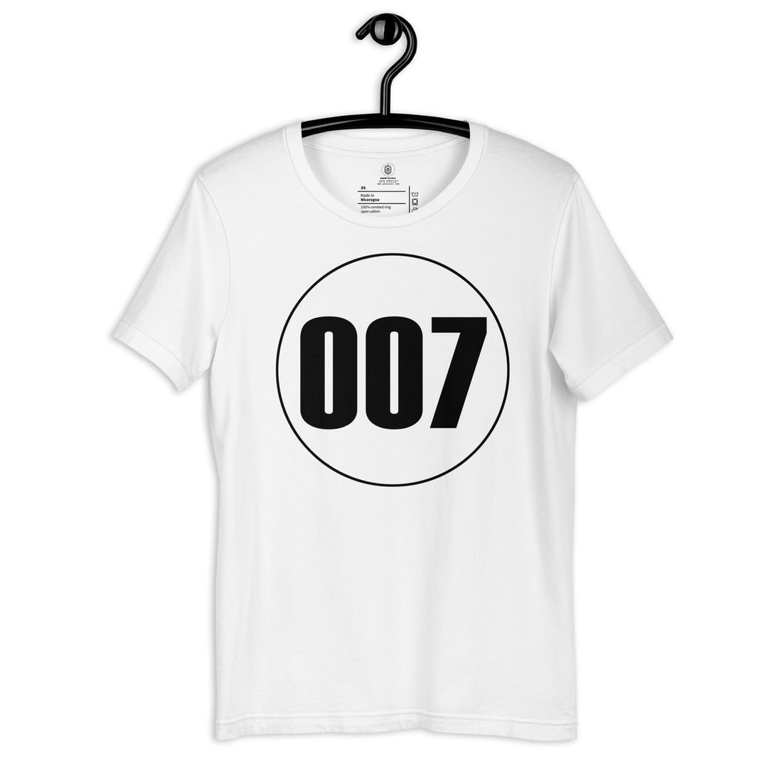 Unisex t-shirt: Black on White 007