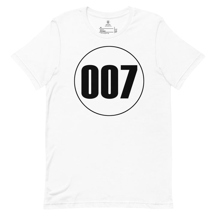 Unisex t-shirt: Black on White 007