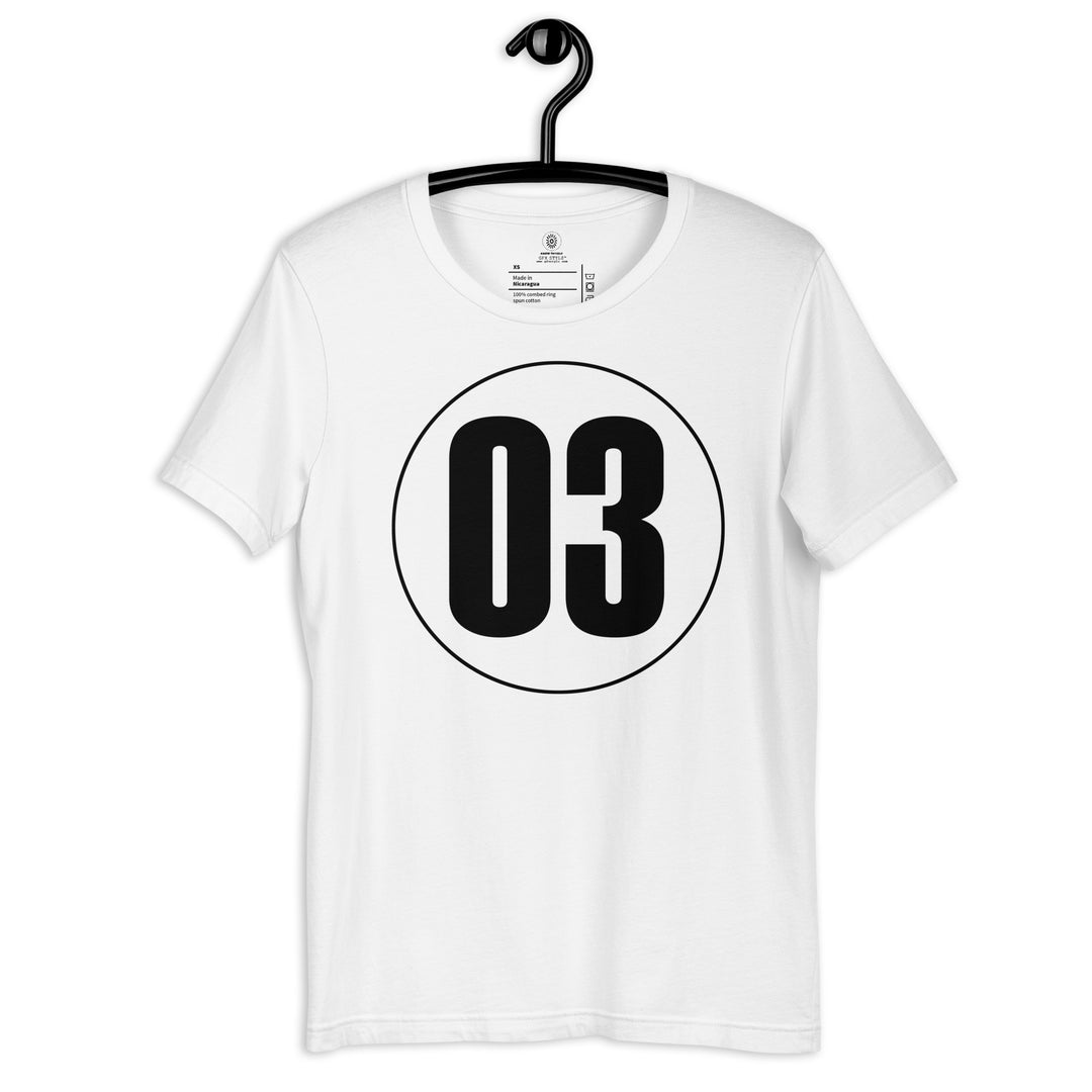 Unisex t-shirt: Black on White 03