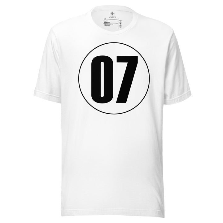 Unisex t-shirt: Black on White 07