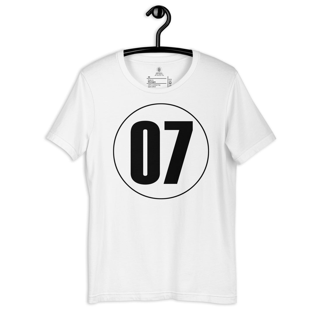 Unisex t-shirt: Black on White 07