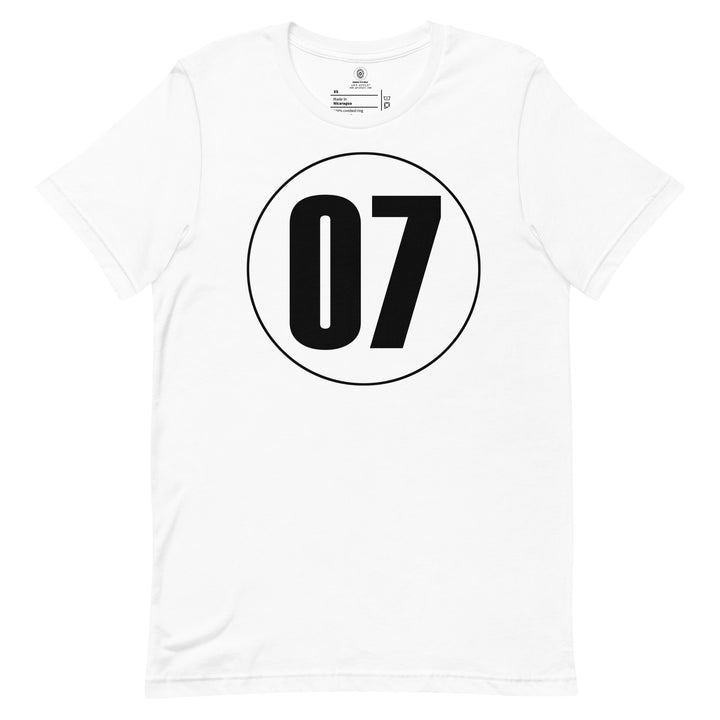 Unisex t-shirt: Black on White 07