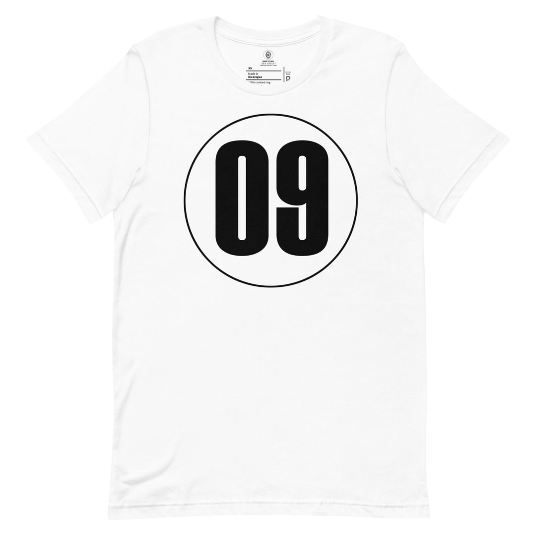 Unisex t-shirt: Black on White 09