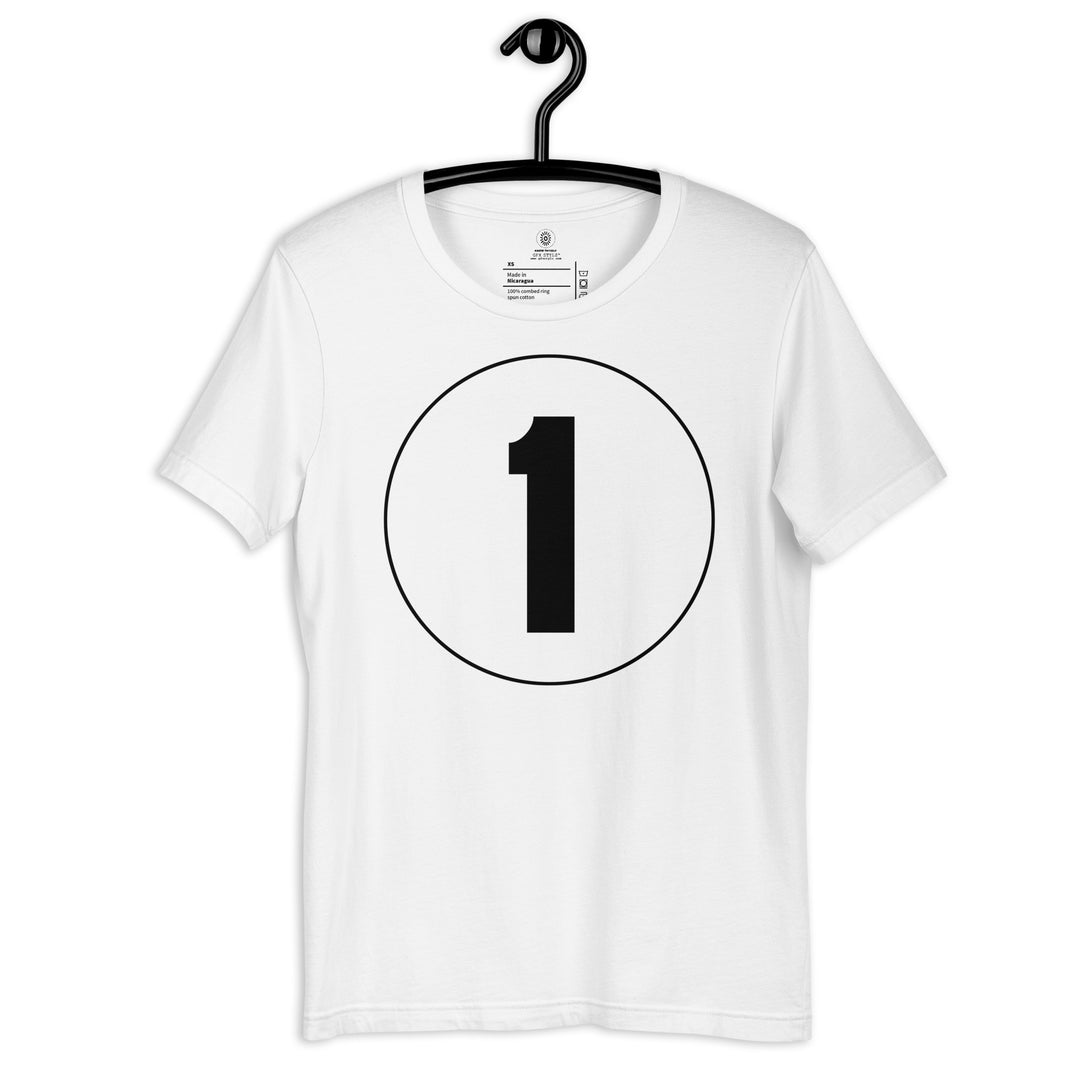 Unisex t-shirt: Black on White 1