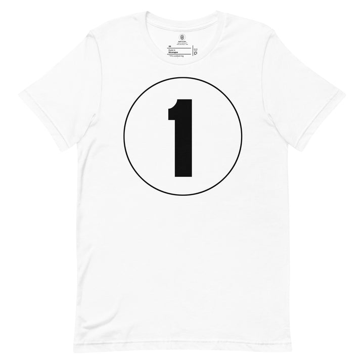 Unisex t-shirt: Black on White 1