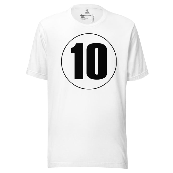 Unisex t-shirt: Black on White 10