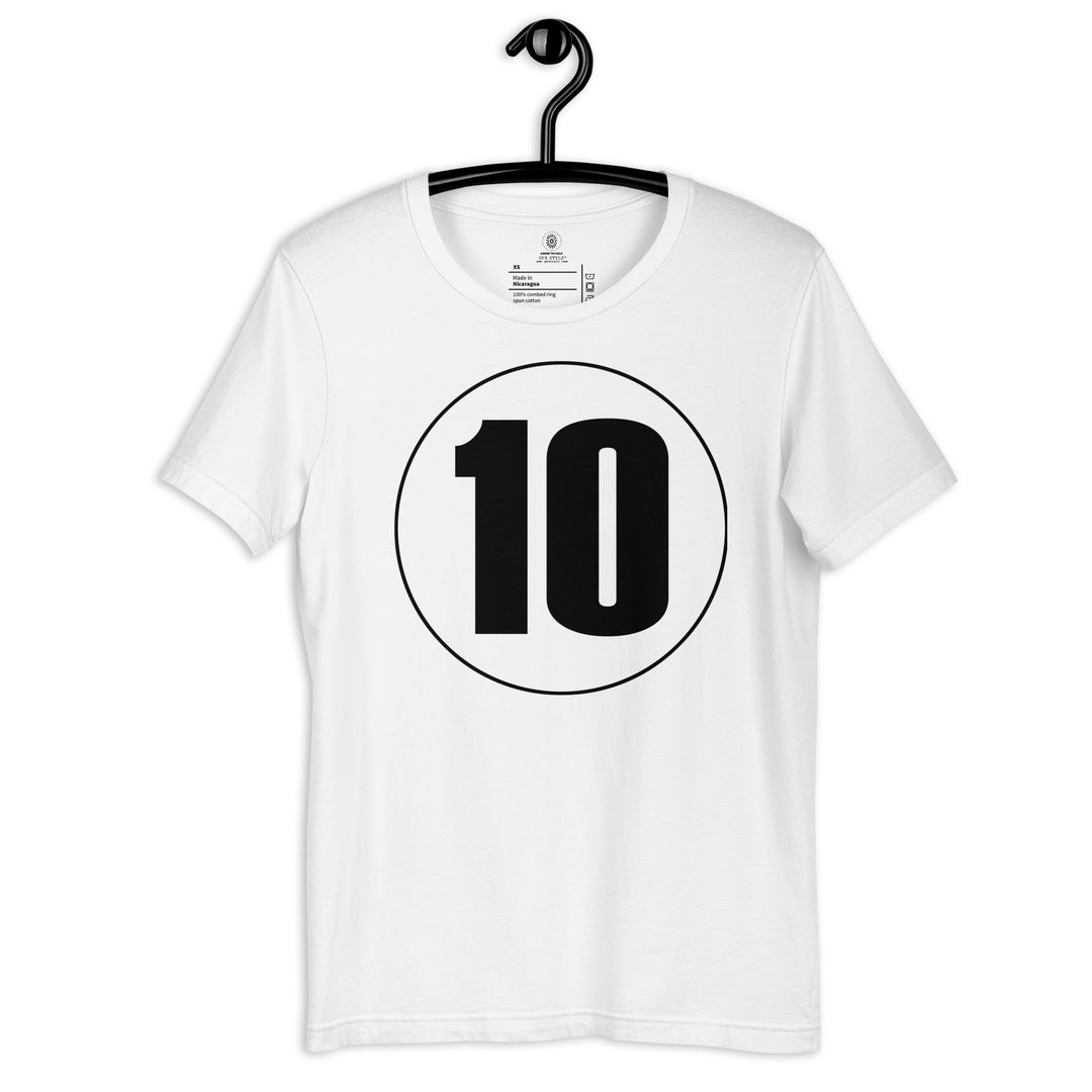 Unisex t-shirt: Black on White 10