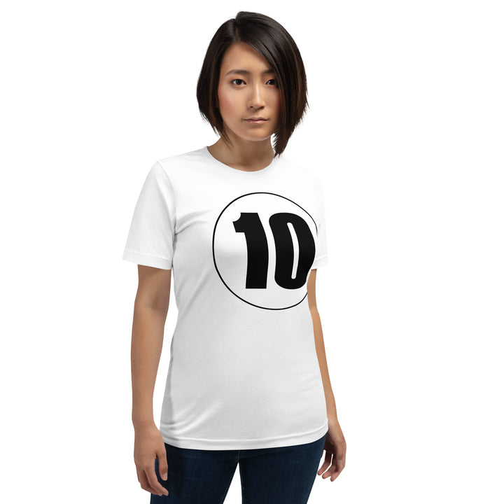 Unisex t-shirt: Black on White 10