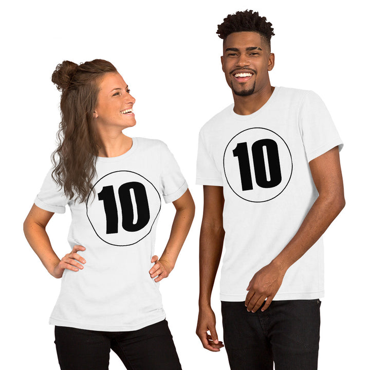 Unisex t-shirt: Black on White 10